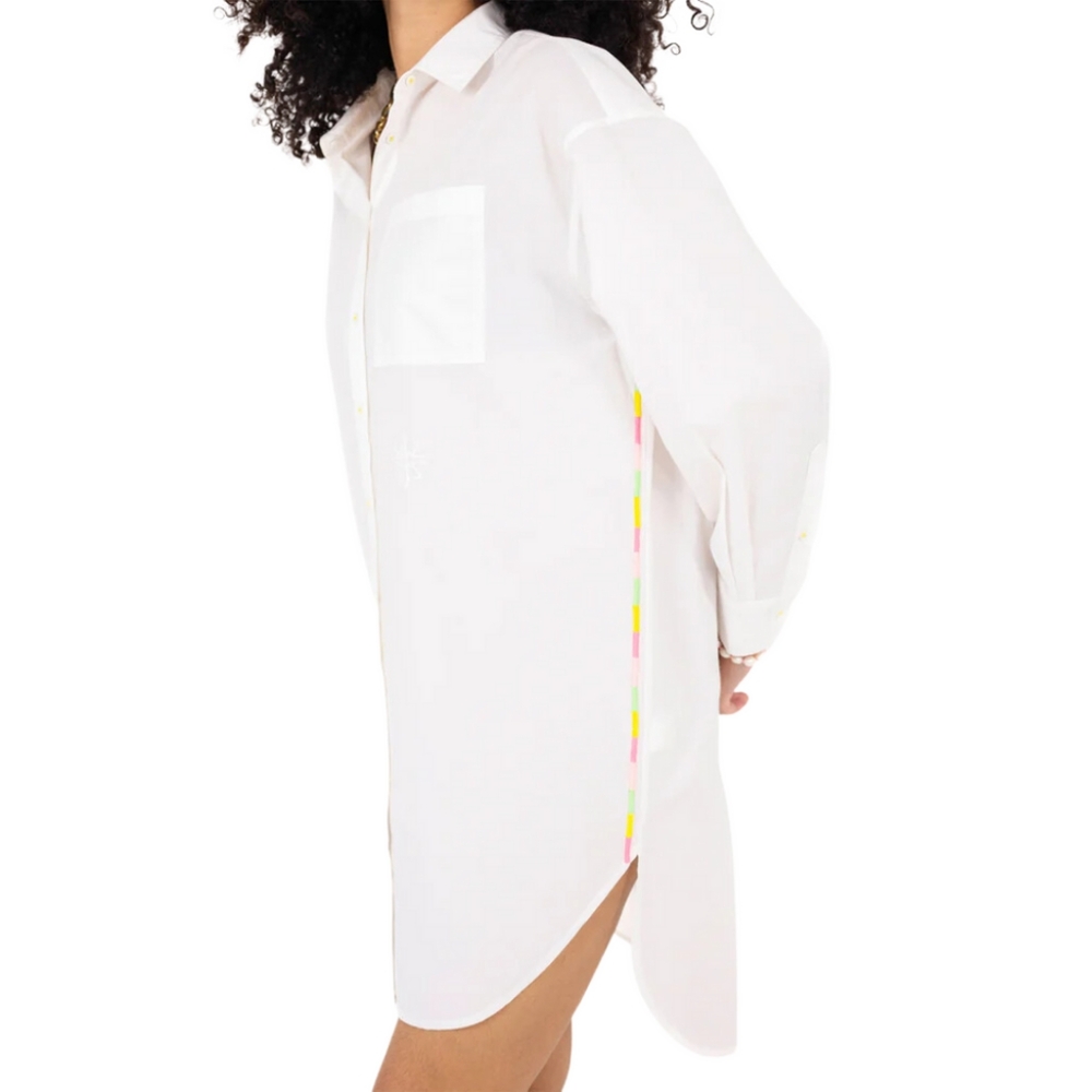 Kerri Rosenthal Eva Shirt Dress NWT White